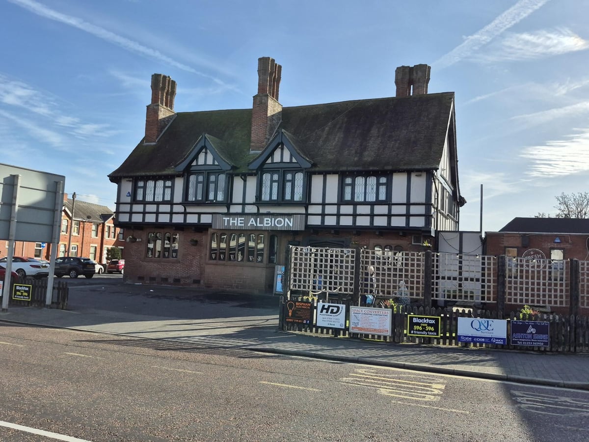 Albion pub exterior on Red Bank Road in Bispham
