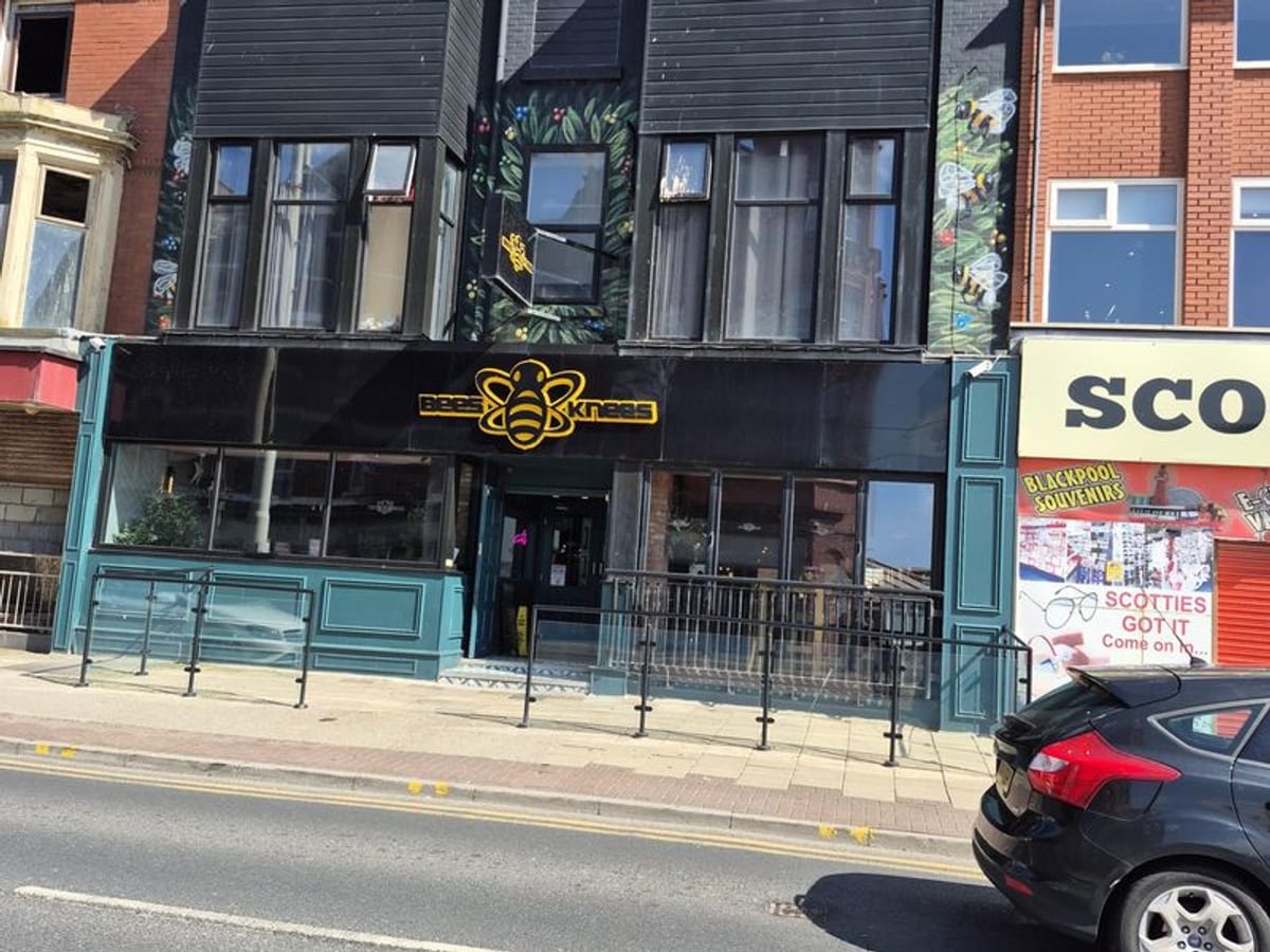 Bees Knees bar exterior on Blackpool Promenade