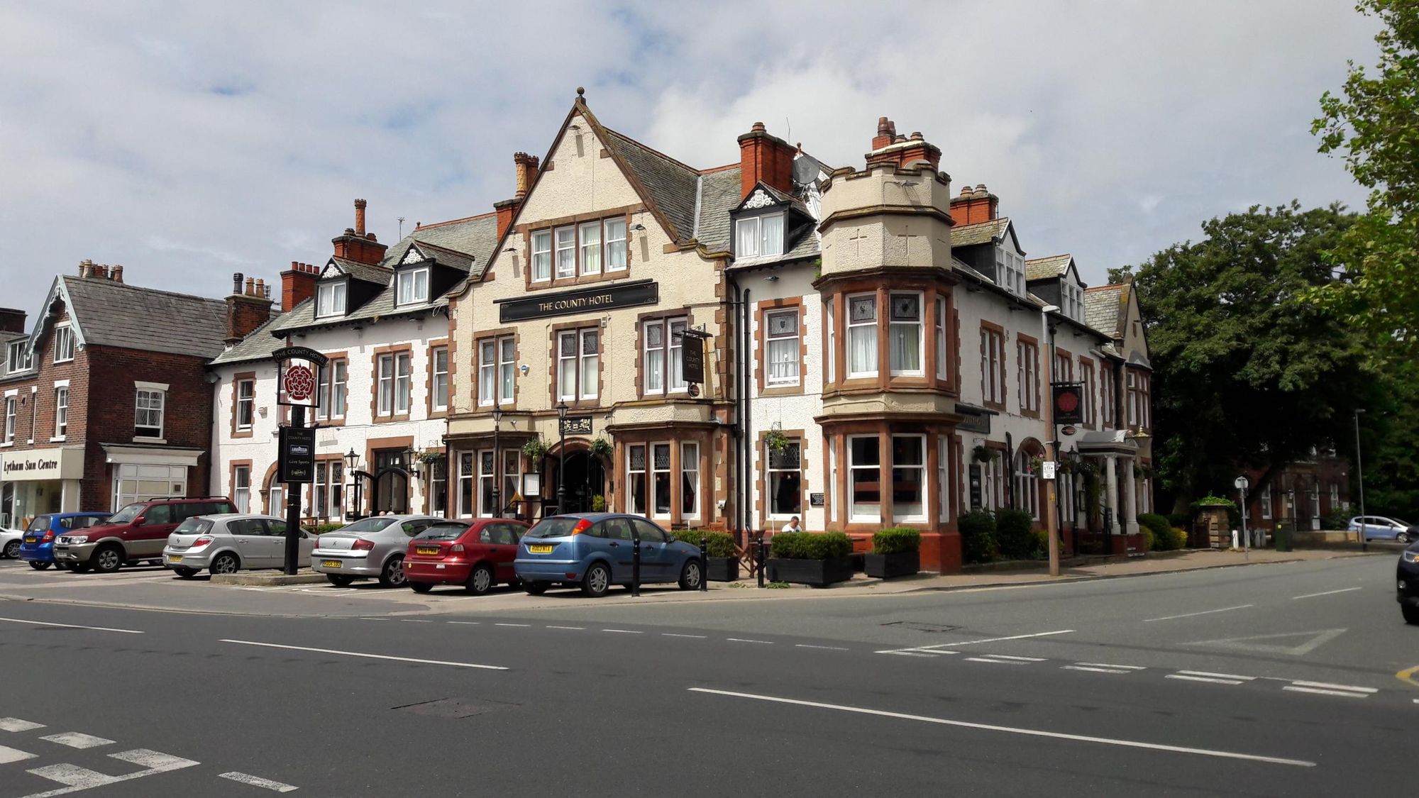 County Hotel pub and hotel exterior on Church Road in Lytham