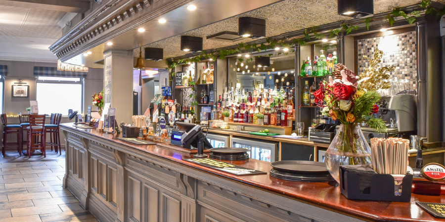 The bar inside The Fairhaven in Lytham St Annes