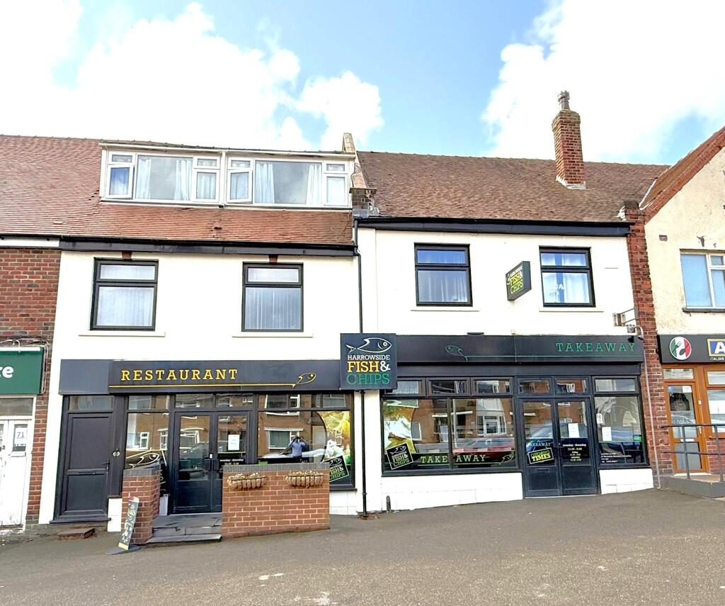 Harrowside Fish and Chip Shop frontage in Blackpool
