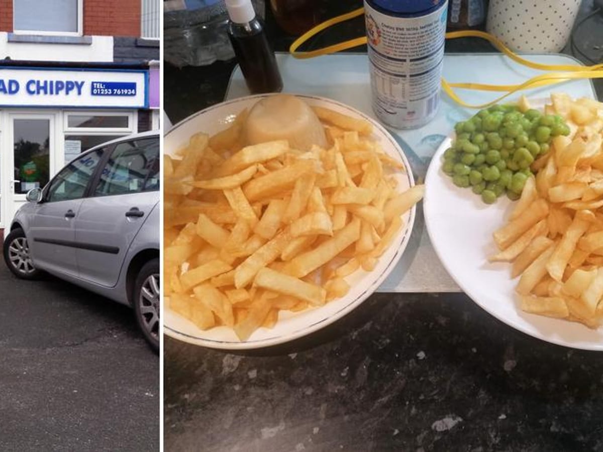 Preston Old Road Chippy shopfront in Blackpool
