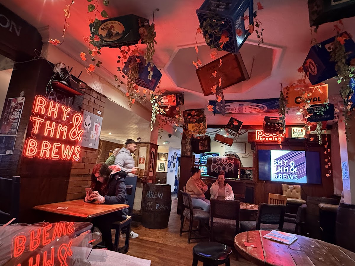 The bar inside Rhythm and Brew Room in Blackpool