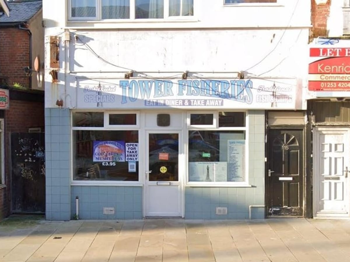 Tower Fisheries fish and chip shop on Topping Street in Blackpool