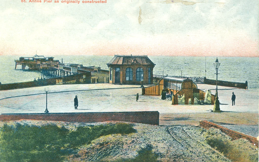 St Annes Pier shown as originally built around 1885